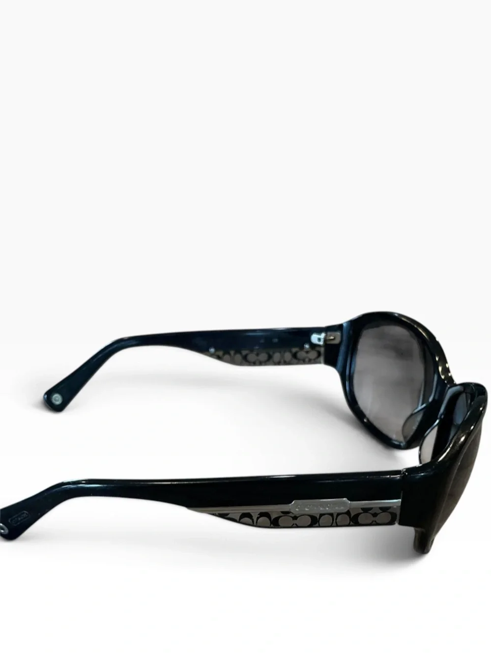 Coach Women’s Black Sunglasses With Gradient Lenses and Signature C Case